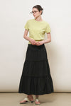 General Idea WOMAN Shirring Tiered Long Skirt
