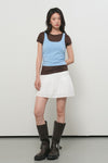 General Idea WOMAN 2-Way Color Layered T-Shirt [SKY BLUE]