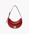Marithé François Girbaud Classic Logo Half Moon Shoulder Bag Red