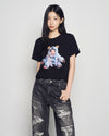 ADLV Woman Baby Face Monster Baby Short Sleeve T-Shirt