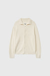 General Idea UNISEX Waffle Bouclé Collar Cardigan