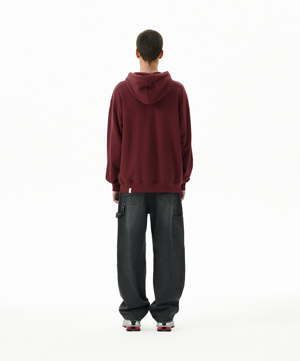 Mahagrid Applique Zip Up Hoodie
