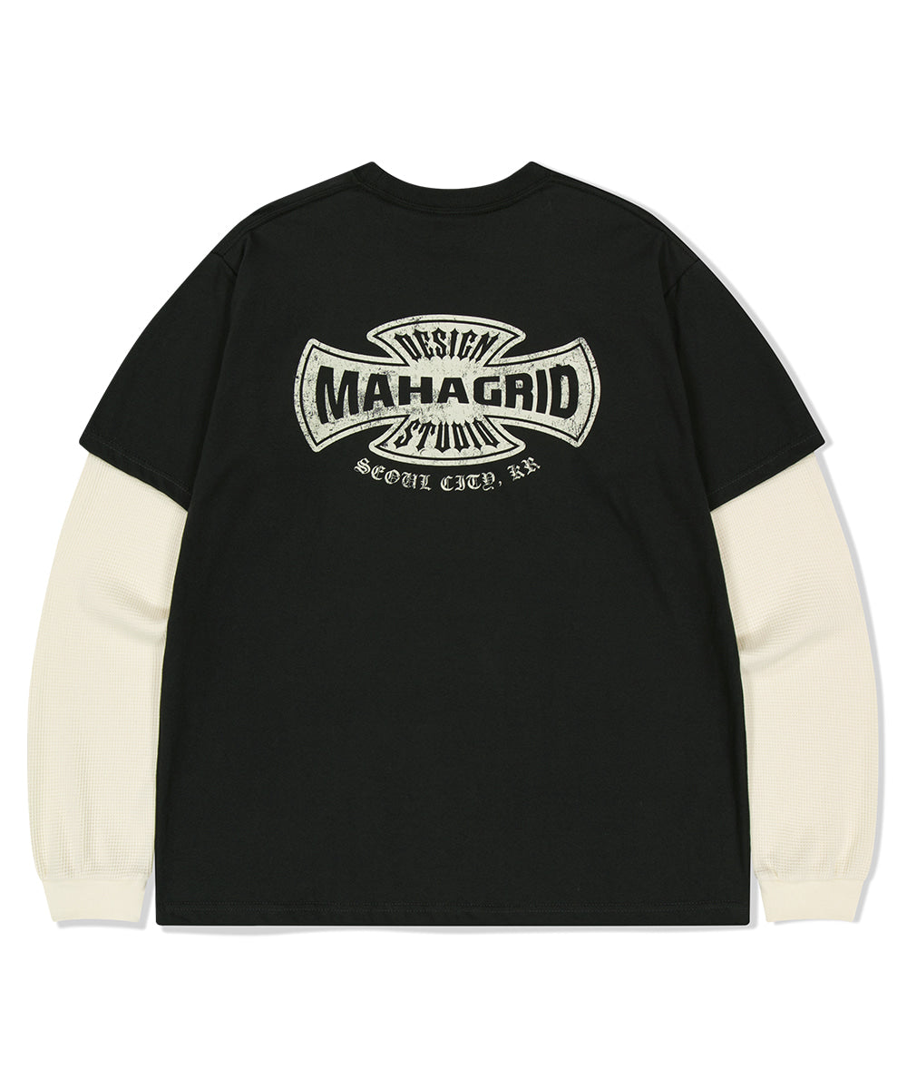 Mahagrid Cross Logo Thermal Long Sleeve Tee