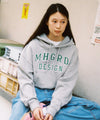 Mahagrid MHGRD APPLIQUE CROP HOODIE [GREY]