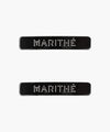 Marithé François Girbaud Regular Logo Metal Ball Hair Pin 2Pack Black