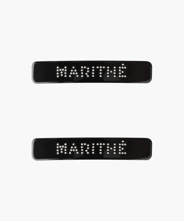 Marithé François Girbaud Regular Logo Metal Ball Hair Pin 2Pack Black