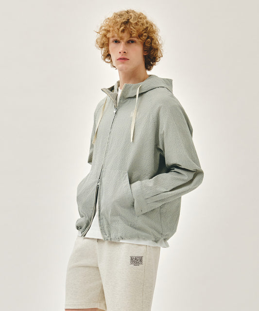 Marithé François Girbaud Classic Logo Hooded Pattern Jacket
