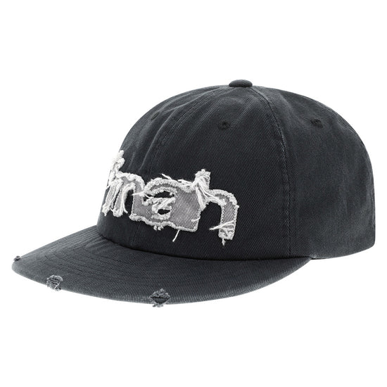 Mahagrid Washed Raw Cut Mahagrid Cap in Black