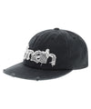 Mahagrid Washed Raw Cut Mahagrid Cap in Black