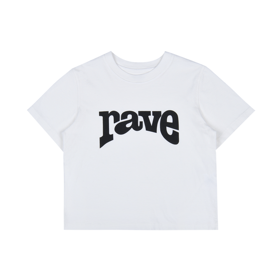 AEAE RAVE CROP T-SHIRTS [WHITE]