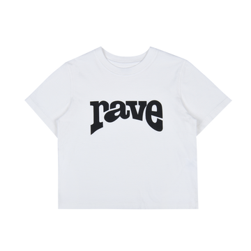 AEAE RAVE CROP T-SHIRTS [WHITE]