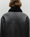Marithé François Girbaud Faux Leather Over Fit Mustang Jacket Black