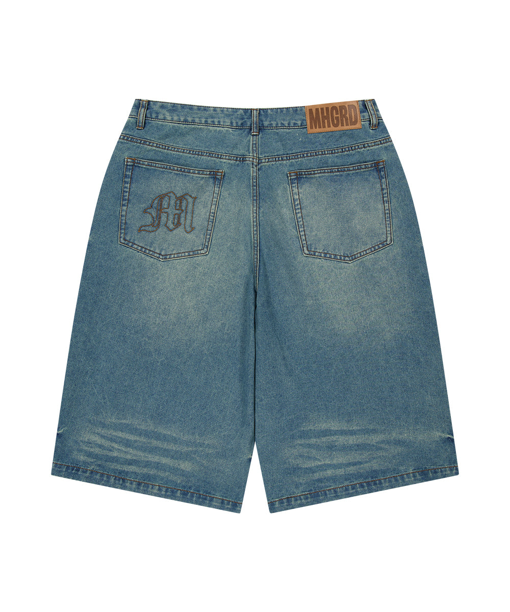 Mahagrid Bermuda Domingo Denim Shorts [Blue]