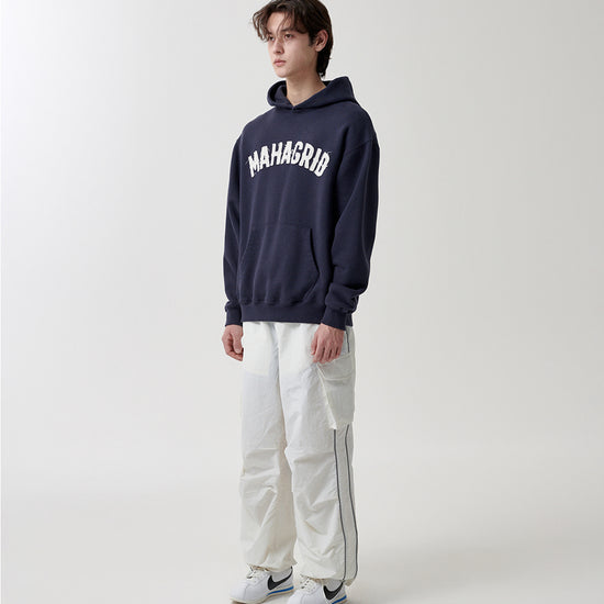 Mahagrid Twill Cut Off Applique Hoodie