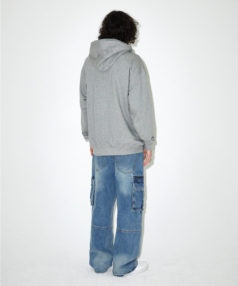 Mahagrid ECLIPSE RAW CUT ZIP UP HOODIE