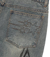 Nice Ghost Club Doodle Graphic Wide Jeans