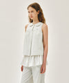 Marithé François Girbaud W ROUND COLLAR SLEEVELESS BLOUSE