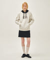 Marithé François Girbaud SHADOW CLASSIC LOGO COLOR BLOCK HOODIE oatmeal