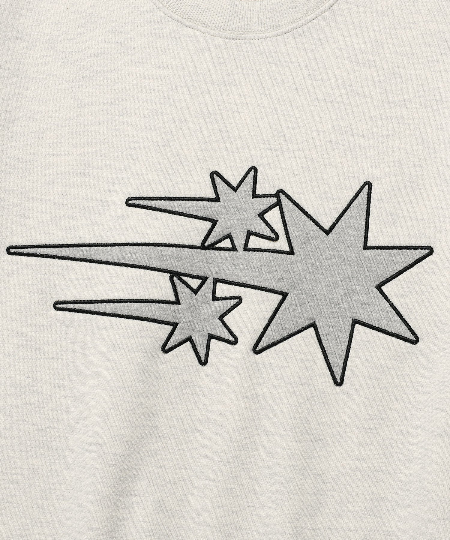 Nice Ghost Club 3 Star Logo Applique Sweatshirt