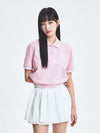 MLB Women's Basic Crop Polo T-shirt