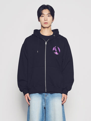 ADLV A Symbol Circle Napping Hoodie Zip Up