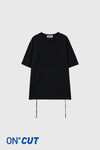 General Idea WOMAN Cool Temperature Cut Cool Relaxed Fit Knit T-Shirt [BLACK]