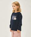 Marithé François Girbaud Kids Doodle Classic Logo Long Sleeve Tee White