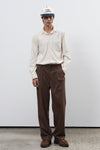 General Idea Unisex Slim Fit Corduroy Open Collar Shirt