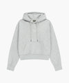 Marithé François Girbaud W DRAWING CLASSIC LOGO CROP HOODIE light heather gray