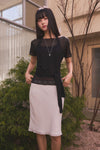 General Idea WOMAN Sheer Halterneck Layered Knit Set