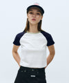 Marithé François Girbaud Women's 2-Tone Raglan Crop Tee