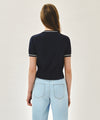 Marithé François Girbaud W CIRCLE LOGO HALF KNIT PULLOVER