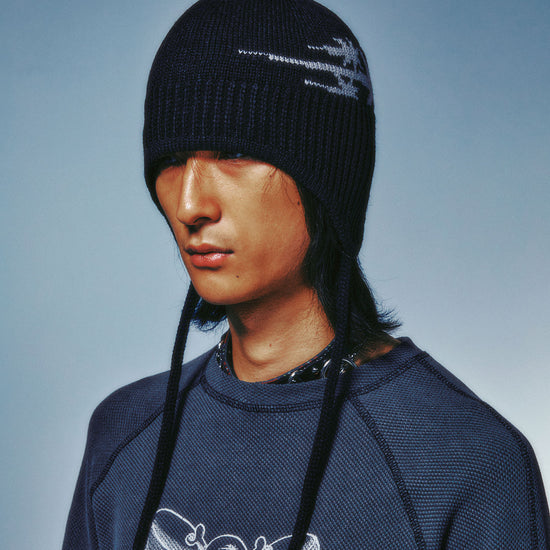 Nice Ghost Club 3 Stars Logo Earcap Beanie [Black]