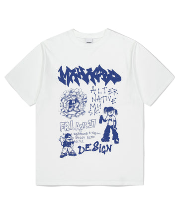 Mahagrid Street Crew Tee White
