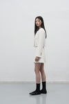 General Idea WOMAN Tweed Pleats Mini Skirt [WHITE]