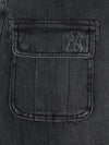 MLB Women's Basic Small Logo Cargo Denim Wrap Skirt