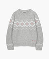 Marithé François Girbaud Kids Nordic Knit Pullover Heather Gray