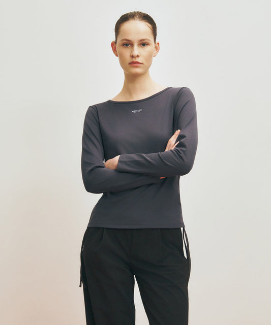 Marithé François Girbaud Marithé SPORT W ATHLEISURE LONG SLEEVE charcoal