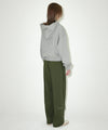Mahagrid MHGRD APPLIQUE CROP HOODIE [GREY]