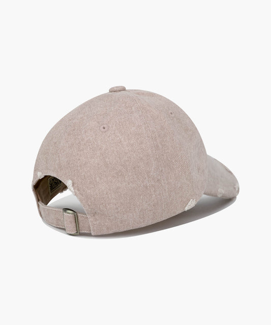 Marithé François Girbaud DRAWING CLASSIC LOGO DAMAGED COVERED CAP pink
