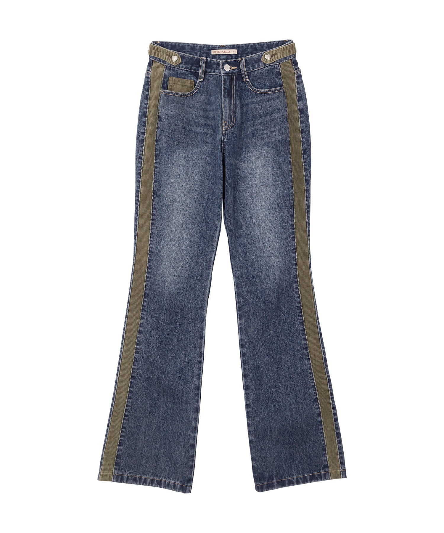 Bitter Cells DIY Corduroy Denim Pants - Blue