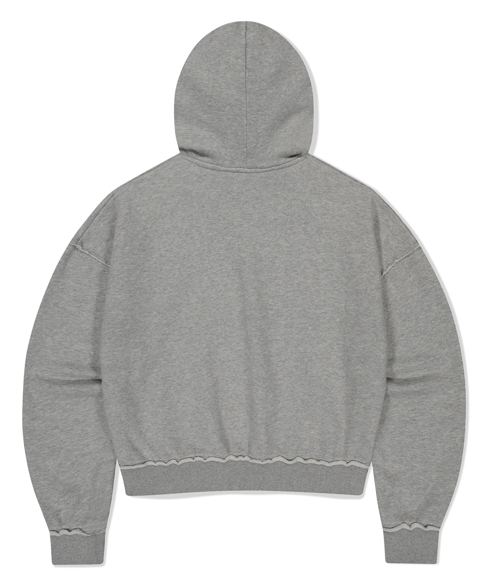 Mahagrid Raw Cut Pray Crop Hoodie