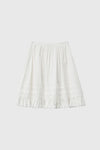 General Idea LUPITA PICK Woman Lace Flare Midi Skirt White