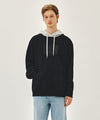 Marithé François Girbaud SHADOW CLASSIC LOGO COLOR BLOCK HOODIE oatmeal