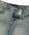 Mahagrid Solar Embroidery Denim Pants [Blue]
