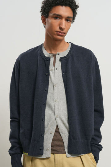 General Idea MAN Hand Stitch Layered Cardigan