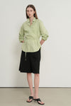 General Idea WOMAN Belted Pintuck Shirt