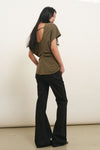 General Idea WOMAN Back Point Drape T-Shirt