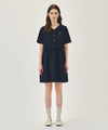 Marithé François Girbaud W MARINE HALF SLEEVE ONEPIECE