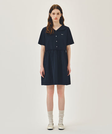 Marithé François Girbaud W MARINE HALF SLEEVE ONEPIECE